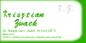 krisztian zwack business card